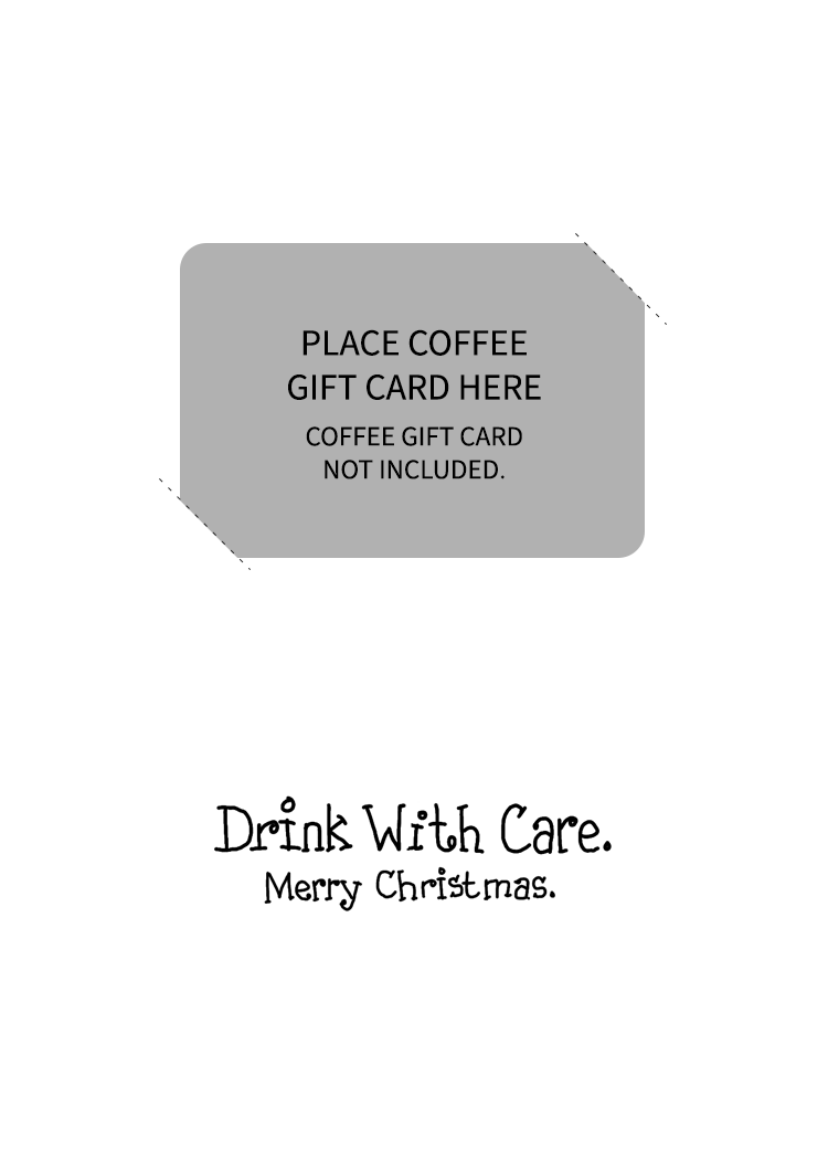 FROSTY LATTE  (Christmas Coffee Gift Card Holder)