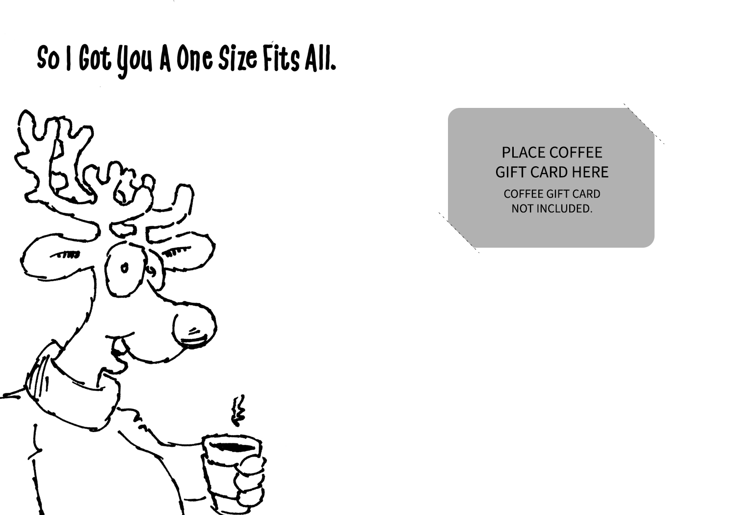 PERFECT SIZE - (Holiday Coffee Gift Card Holder)